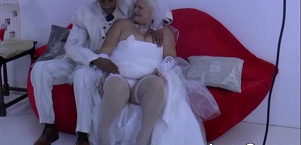  GILF bride screwed and facialized by BBC groom